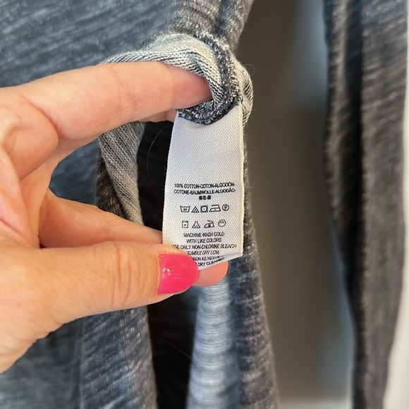 Free People To the Max Long Knit Tunic side slit dress small grey - Picture 6 of 7